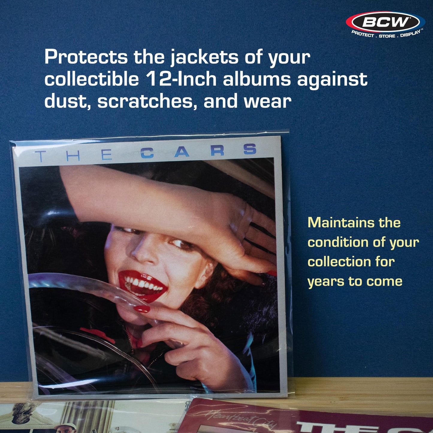 BCW 33 RPM Record Sleeves - 100 ct | Polypropylene Vinyl Record Outer Sleeves | 2 mil Thickness | Vinyl Record Album Protectors