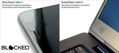 Stackable Webcam/Camera Vinyl Covers | 95 Low-Tack Restickable Webcam Sticker | 5-Sizes | Black 95-Pack (Muted Matte)