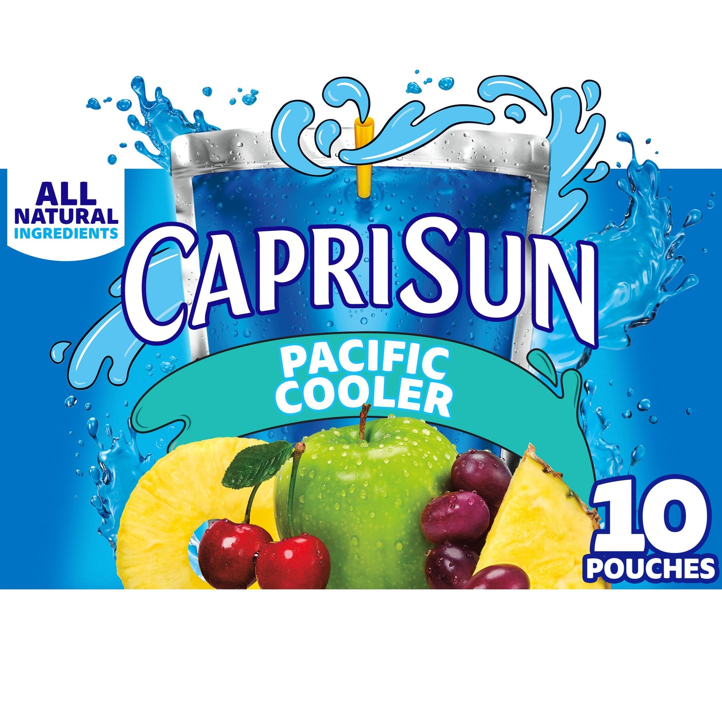 Capri Sun Pacific Cooler Mixed Fruit Flavored Juice Drink Blend, 10 ct Box, 6 fl oz Pouches