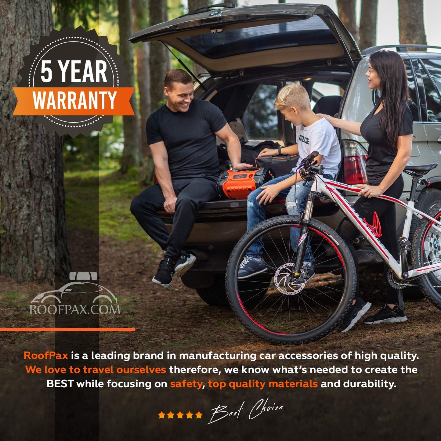 RoofPax Tire Inflator Portable Air Compressor for Car Tires 3 Power Sources AC/DC & Battery Heavy Duty Inflator/Deflator Digital Car Air Pump with Pressure Gauge 12V 110 AC 160 PSI For Car RV & Truck