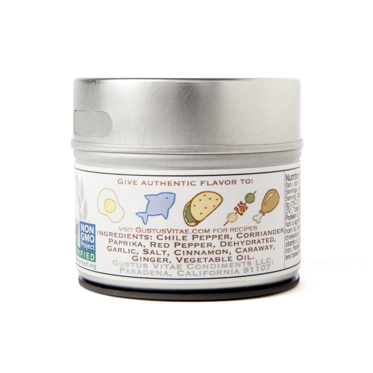 Taste of Morocco | Gourmet Seasoning | Authentic Artisanal Spice Blend | Non GMO, All Natural | Handcrated in Small Batches in USA | Ultra Premium, Sustainably Sourced | GLP-1 Friendly | 1.2 Ounce | Magnetic Tin | Gustus Vitae | #9