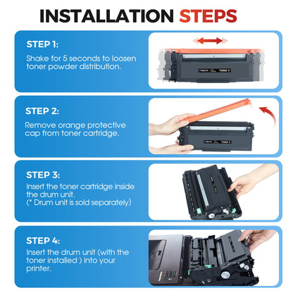 SUDLTO Compatible Toner Cartridge Replacement for TN660 TN630 TN-630 TN-660 Use for HL-L2300D HL-L2380DW HL-L2320D DCP-L2540DW HL-L2340DW HL-L2360DW HL-L2305W (2 Black)