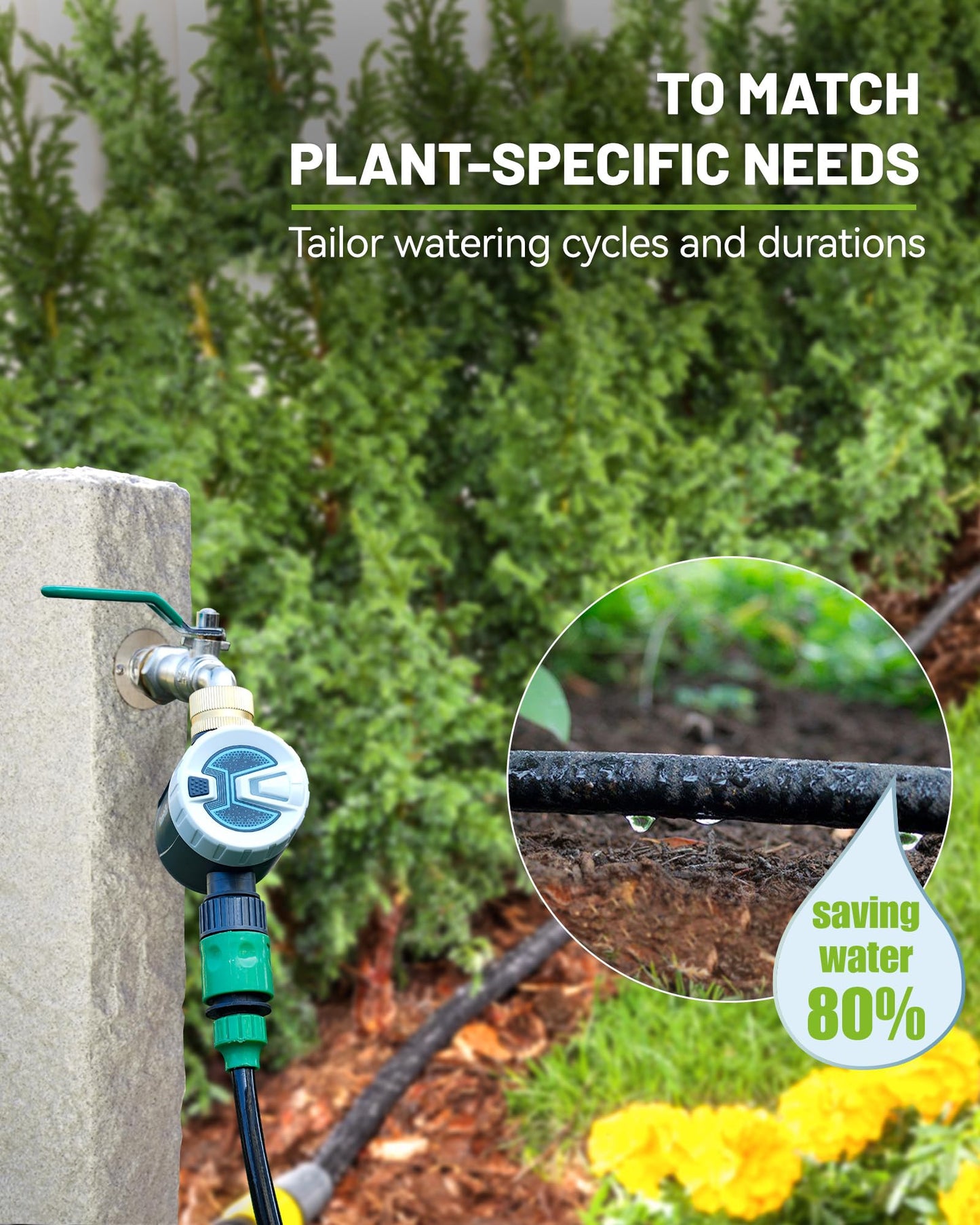 RAINPOINT Sprinkler Timer, WiFi Water Timer for Garden Hose, Smart Irrigation Controller, APP Remote Control (2.4Ghz WiFi Connection)