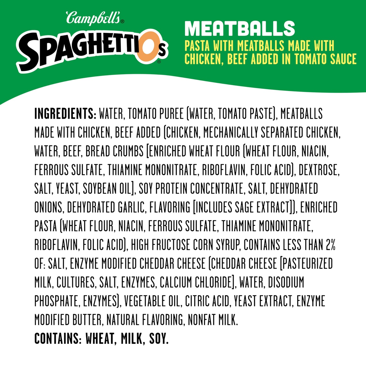 SpaghettiOs Canned Pasta with Meatballs, Healthy Snack for Kids and Adults, 15.6 OZ Can (Pack of 12)
