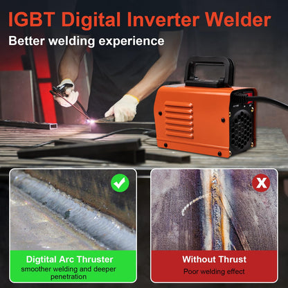 Siasky Mini Welding Machine, Upgraded Welder Machine 110V, Portable Stick Welder MMA-250A, IGBT Inverter Welder with Hot Start, Arc Force, Anti-Stick (10 welding rods)