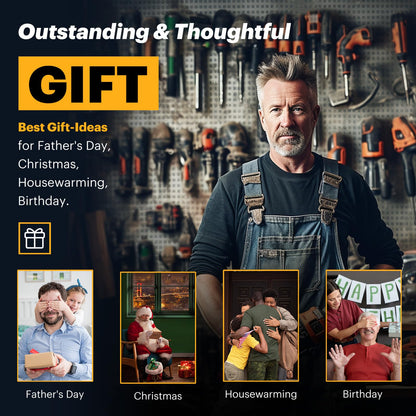 Spampur Power Tool Organizer for Tool Storage, Drill Holder Wall Mount with Charging Station, Tool Holder and Storage Rack for Garage Organization, Heavy Duty Metal Tool Shelf with Battery Holder