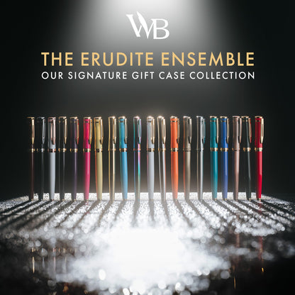 Wordsworth & Black Fountain Pen Set, Medium Nib, Includes 24 Ink Cartridges and Ink Refill Converter, Gift Case, Journaling, Calligraphy, Smooth Writing Pens [Black Gold], Perfect for Men and Women