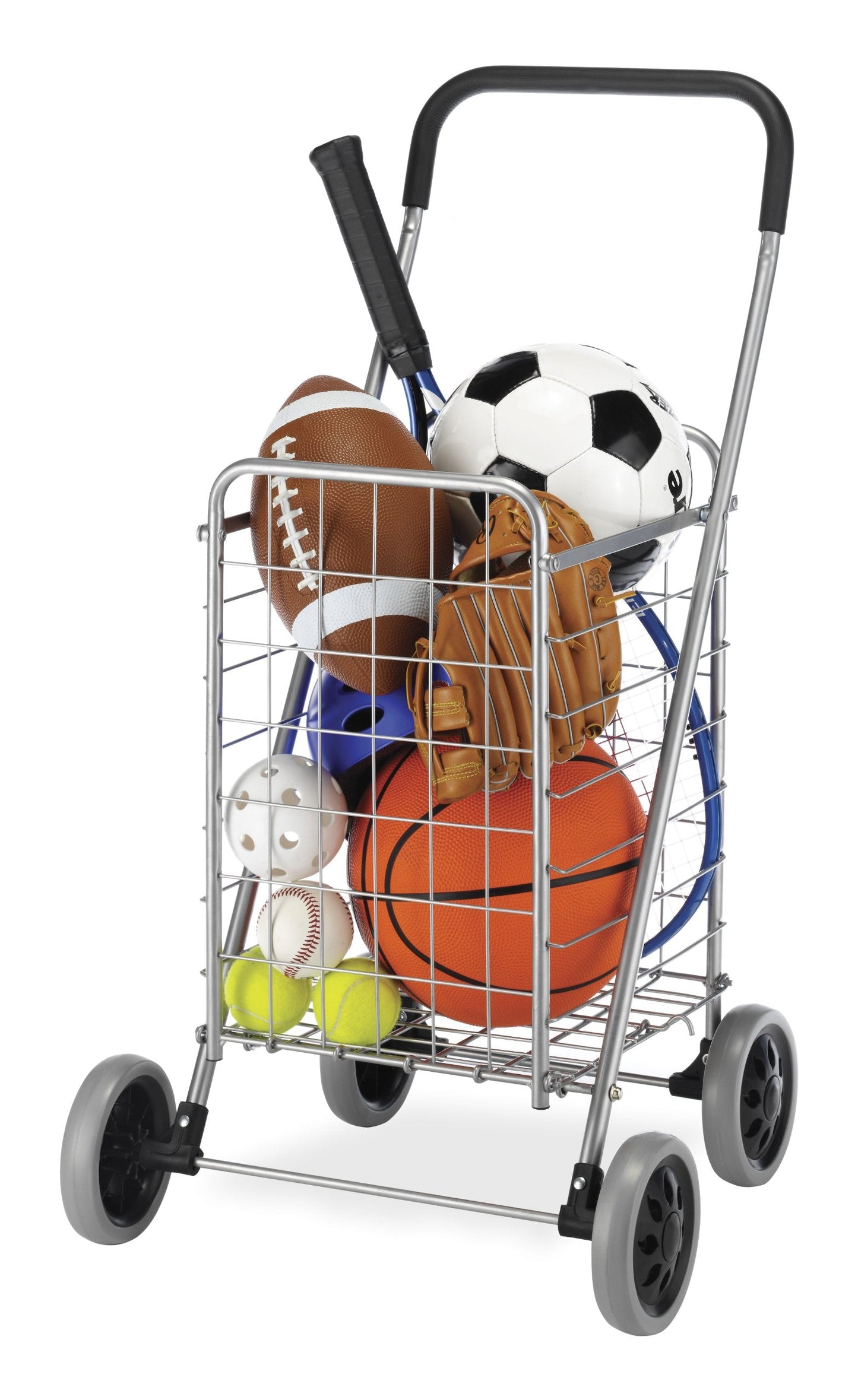Whitmor Utility Shopping Cart - Durable Folding Design for Easy Storage, Model Number: 6250-4997-2-SIOC