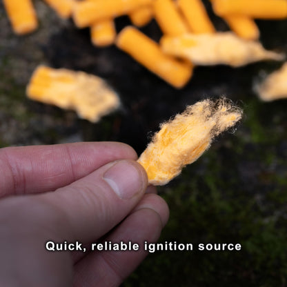 Procamptek Fire Plugs 100% Waterproof Fire Starter for Emergencies, Survival, Campfire, Fire Pits, Grills | Burns 5+ Minutes, All Natural, Non-Toxic (20 Fire Plugs)