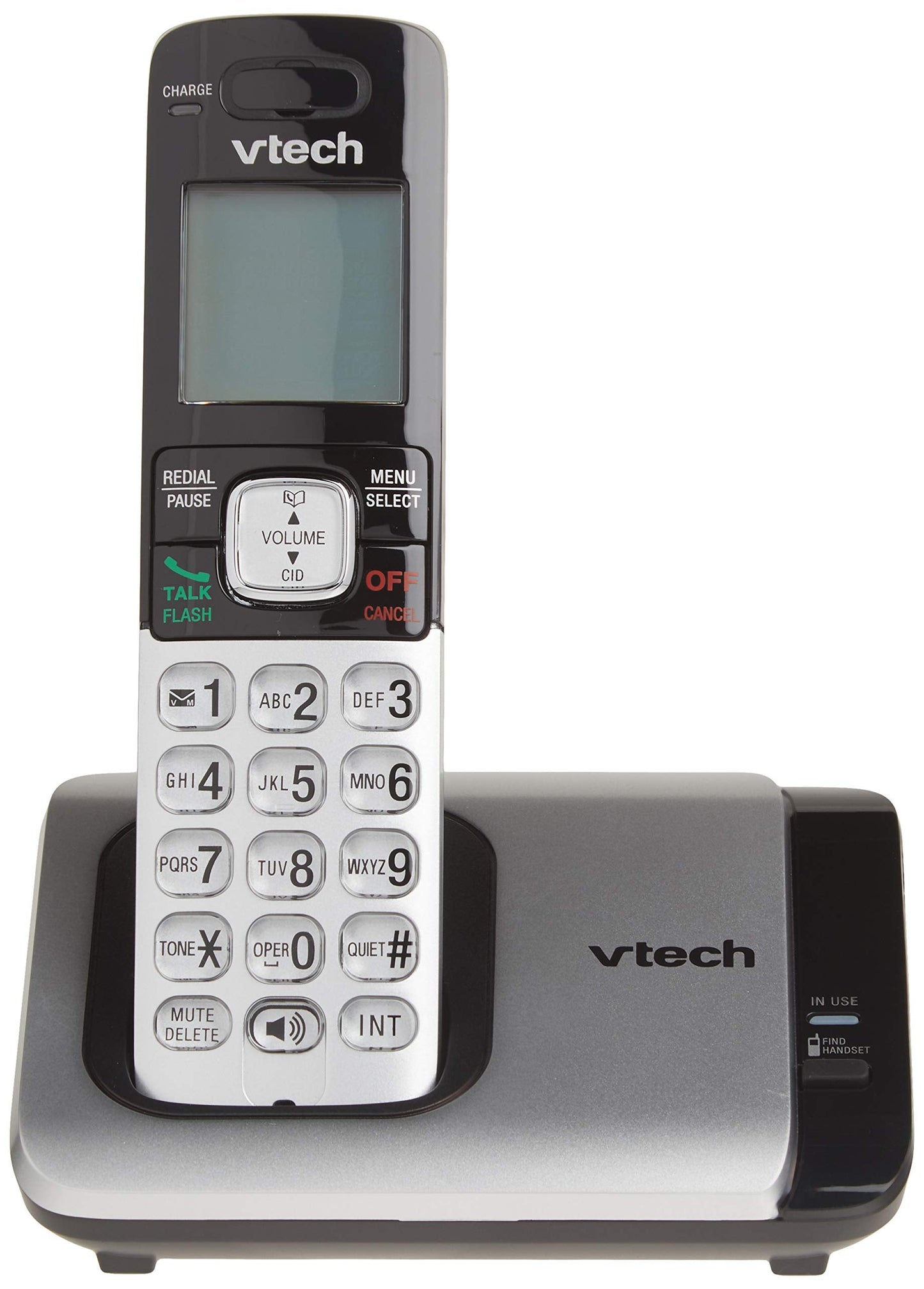 VTech CS6719-2 2-Handset Cordless Phone with Caller ID/Call Waiting, Handset Intercom & Backlit Display/Keypad, Silver