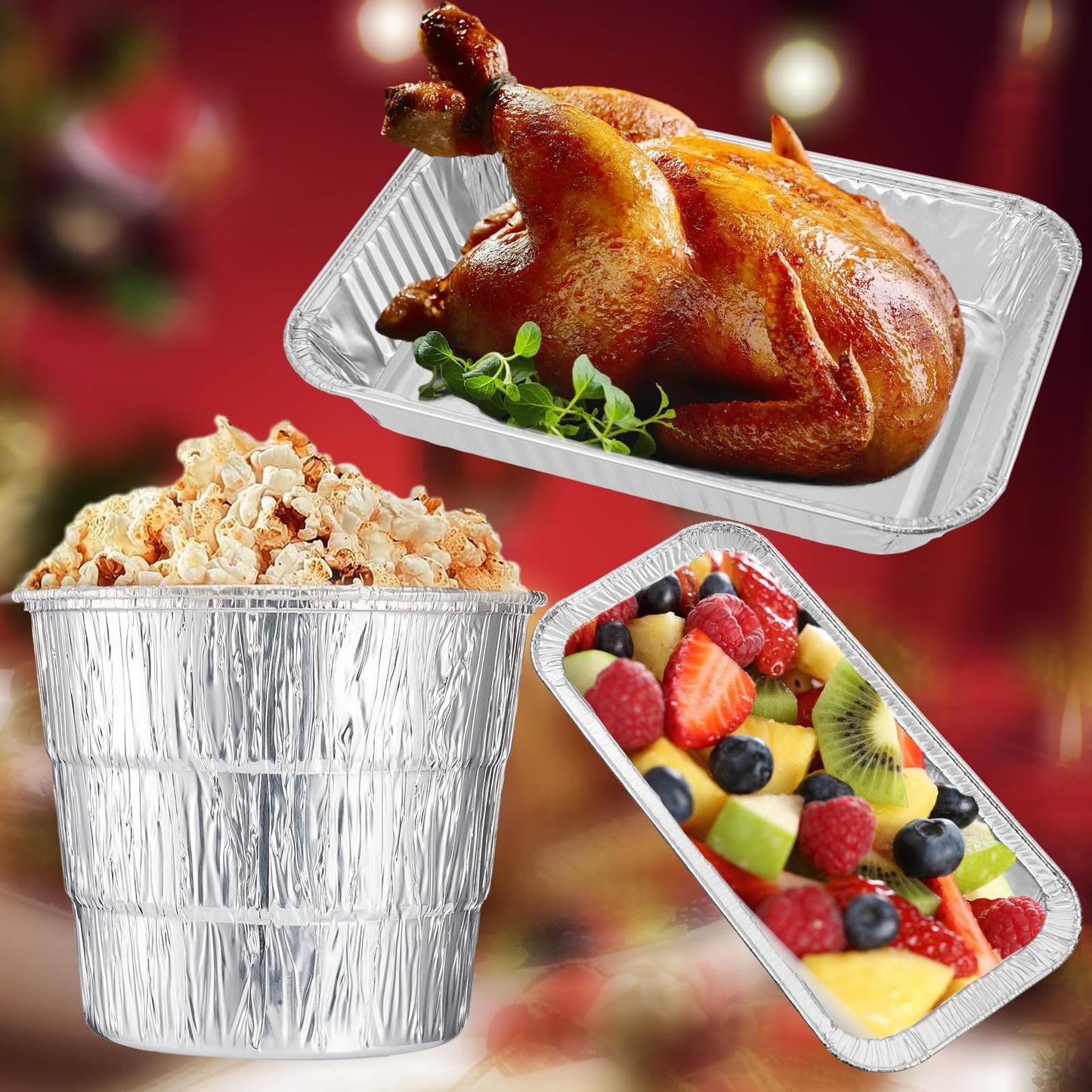 Whaleme 50-Pack Blackstone Griddle Accessories 5017 Grease Cup Liners, Aluminum Foil Drip Pan Grease Catcher Cup Liner for Blackstone 17, 22, 28, 36 Inch Griddle, Disposable Grill Grease Tray