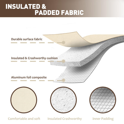 Tirrinia Single Wine Cooler Bags - Insulated & Padded Portable Wine Gift Tote Carrier for Travel, BYOB Restaurant, Wine Tasting, Party, Great Gift for Wine Lover, Beige