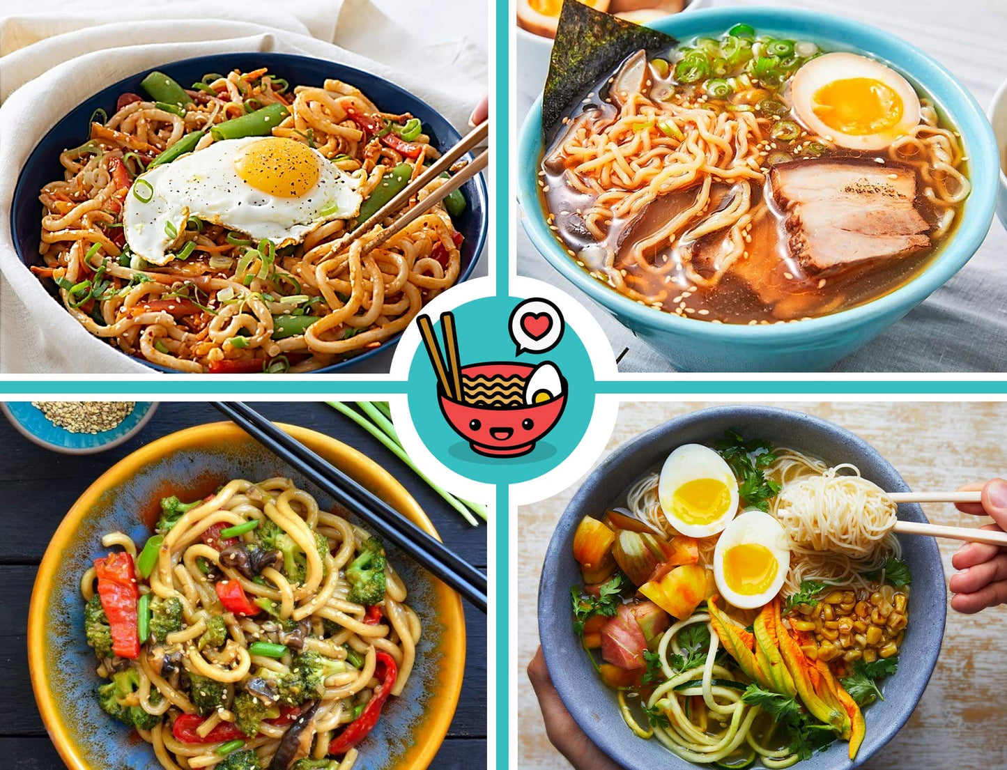 Unbreakable Ramen Bowl Set with Chopsticks and Spoon: 2 large Japanese Style Melamine Ramen Bowls, Dipping Bowls and Chopstick Stands for Asian Pho Soup Thai Miso Udon Wonton (2 Bowl Set, Red-Black)