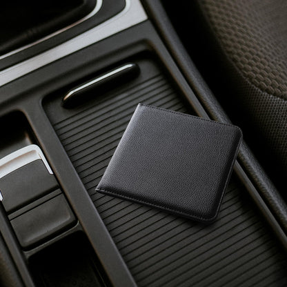 CoBak Car Registration and Insurance Holder - Men and Women Small Lightweight Vehicle Glove Box Car Organizer, Auto Truck Comparment Accessories Case for Essential Document, Driver License (Black)