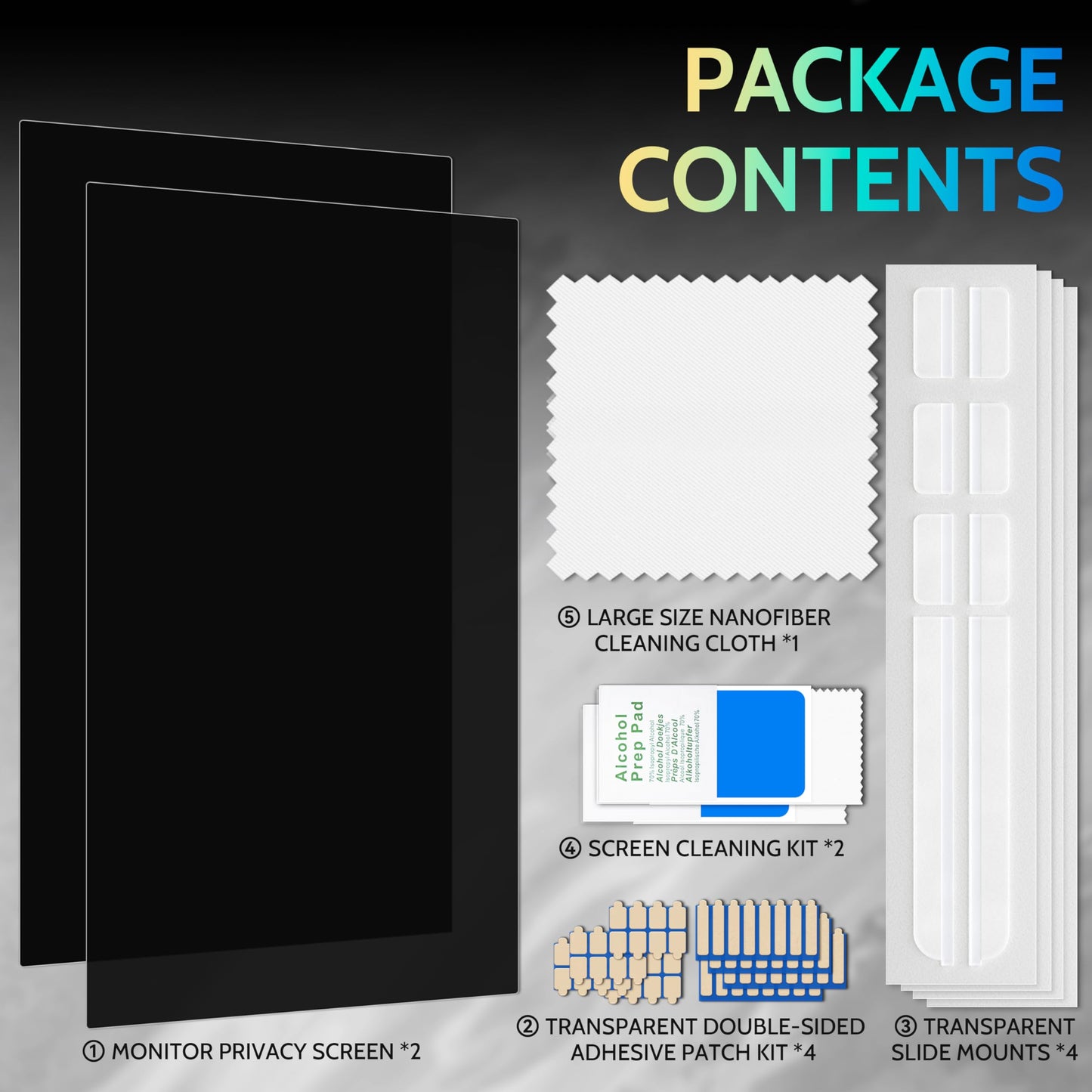 [2-Pack] 27 Inch Privacy Screen for Computer Monitor 16:9 Aspect Ratio, Eye Protection Anti Blue Light Glare Shield, 27inch Removable Black Blackout Anti Spy Desktop Security Private Filter