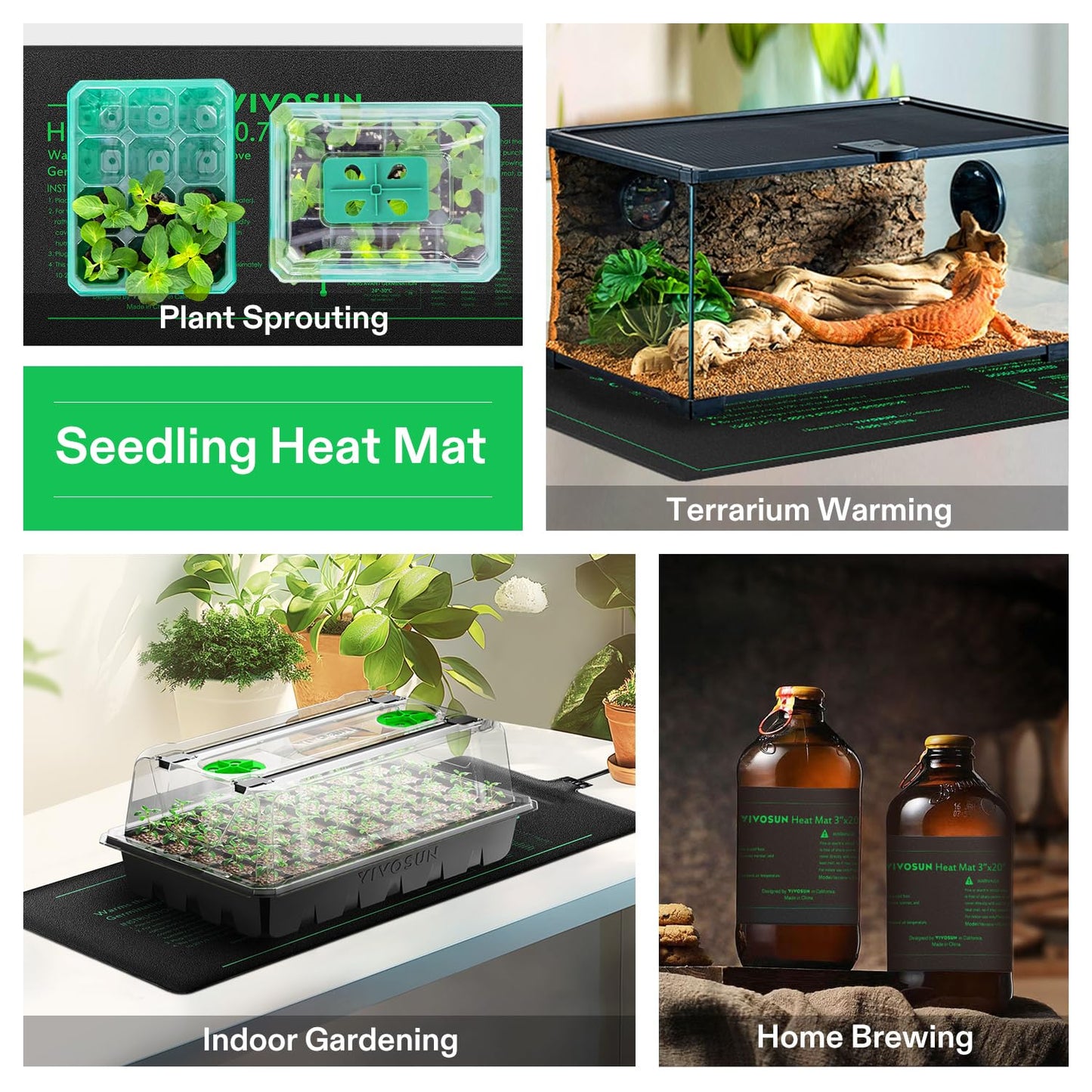 VIVOSUN 48" x 20.75" Seedling Heat Mat and Digital Thermostat Combo Set, UL & MET-Certified Warm Hydroponic Heating Pad for Germination, Indoor Gardening, Greenhouse