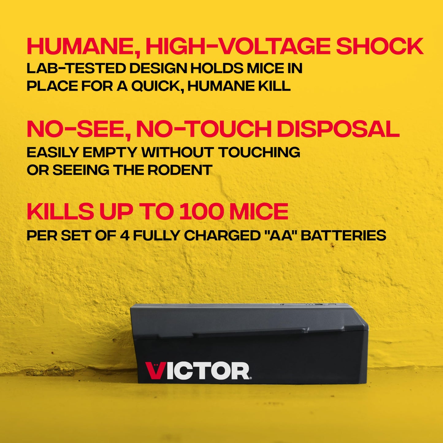 Victor Humane Mouse Traps Indoor for Home - M250BSR-3 - No Touch Electric Mouse Traps for Home, Pack of 3