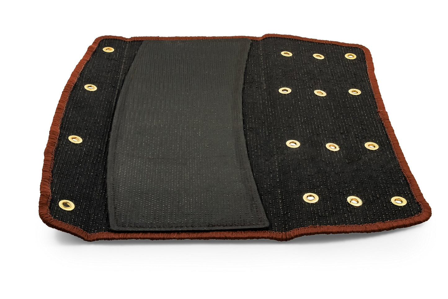 Camco 42949 RV Step Rug (Premium Radius Wrap Around Step Rug, Turf Material (22" Wide) - Brown)