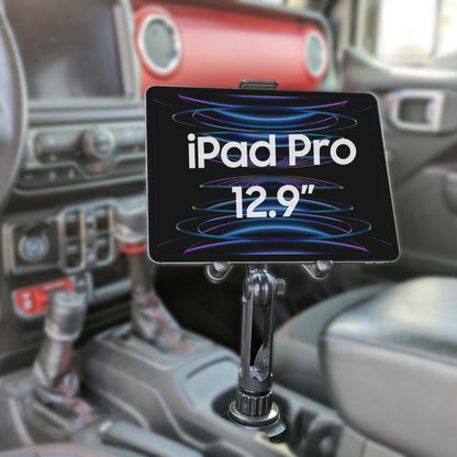 Cellet Cup Holder Tablet Mount, Car Cradle Holder Compatible for All iPad, Pro, Air, Mini Samsung Galaxy Tablet, Amazon Fire Microsoft Surface