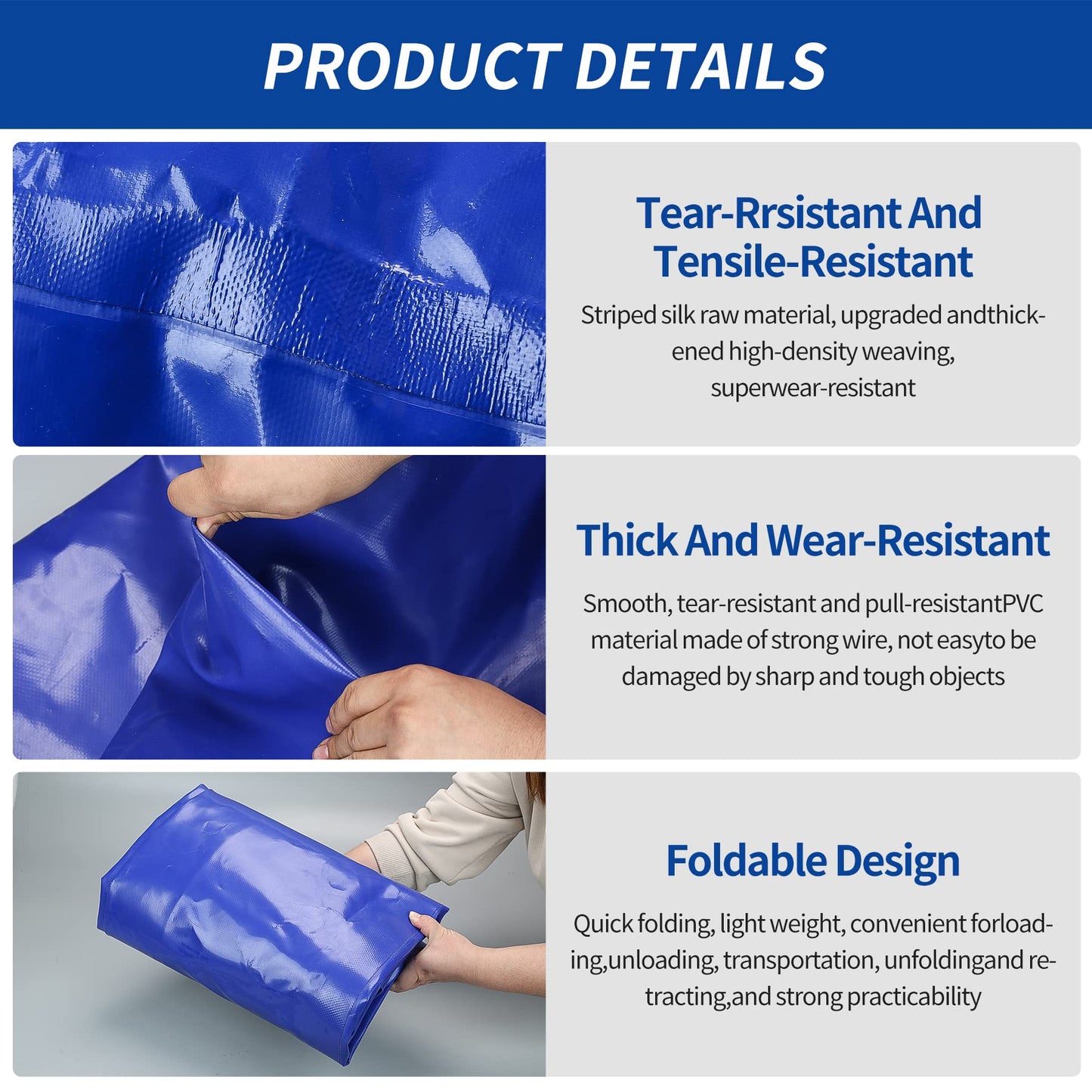 1400 L/370 gal Water Bladder Storage Containers, Foldable Portable Water Tank Large Capacity Soft Water Bag, Drought Resistance, Fire Prevention, Emergency Water