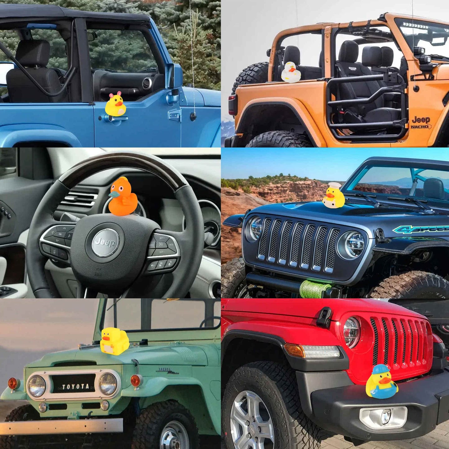 Arttyma Rubber Ducks in Bulk,Assortment Duckies for Jeep Ducking Floater Duck Bath Toys Party Favors (30-Pack)