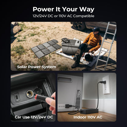 BougeRV 12 Volt Refrigerator 12V Car Fridge 30 Quart Portable Freezer Compressor Cooler -8℉~50℉ Compressor Freezer, 12/24V DC 110~240 Volt AC, for Truck RV SUV