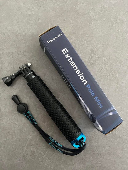 Trehapuva 19” Short Extension Selfie Stick Compact Handle Grip Adjustable Waterproof Monopod Pole Compatible with GoPro Hero 13 12 11 10 9 8 7 6 5 AKASO DJI Osmo Action Camera(Mini Size)