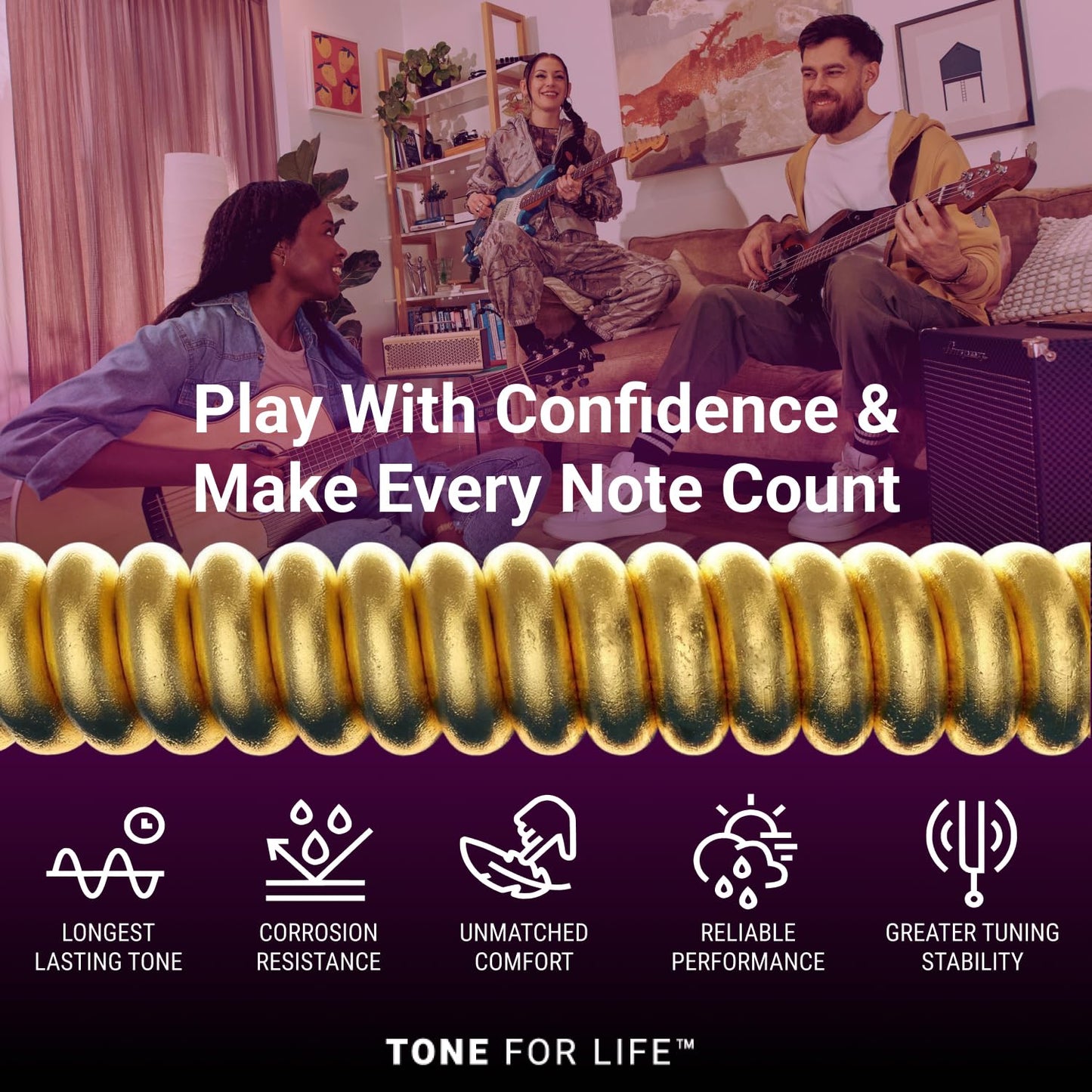 Elixir Strings, Acoustic Guitar Strings, Phosphor Bronze with NANOWEB Coating, Longest-Lasting Rich and Full Tone with Comfortable Feel, 6 String Set, Light 12-53