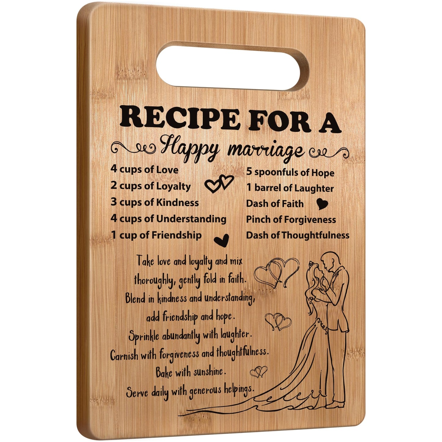 Wedding Gift for Couple 2025, Bridal Shower Gifts for Bride and Groom Engagement, Happy Marriage Cutting Board, Gifts for Wedding Shower, Newlywed Mr and Mrs Gifts Bride to Be Gifts