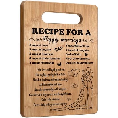 Wedding Gift for Couple 2025, Bridal Shower Gifts for Bride and Groom Engagement, Happy Marriage Cutting Board, Gifts for Wedding Shower, Newlywed Mr and Mrs Gifts Bride to Be Gifts