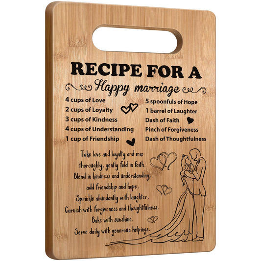 Wedding Gift for Couple 2025, Bridal Shower Gifts for Bride and Groom Engagement, Happy Marriage Cutting Board, Gifts for Wedding Shower, Newlywed Mr and Mrs Gifts Bride to Be Gifts