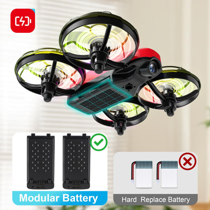 Swifsen Drone with Camera for Kids and Beginner,Birthday Gift Toy for Boys and Girl,Indoor Quadcopter Plane for Boy,Small Helicopter with Auto Hovering, 3D Flips, Headless Mode,2 Batteries