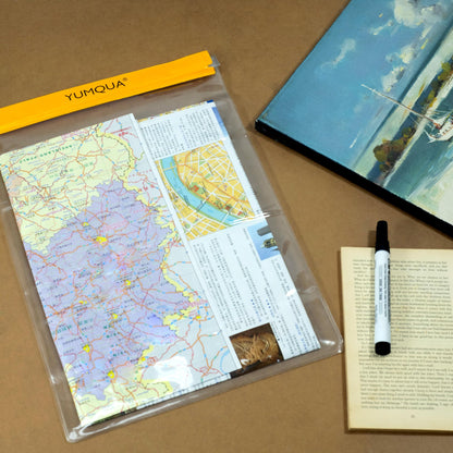 YUMQUA Waterproof Bags Large Size 3 Pack, Clear Watertight Pouch Holder for Document Map Camera Mobile Phone Car Key, fits Kayaking Boating Hiking Water Sports, Yellow