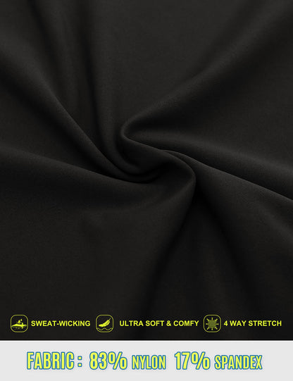 Womens Tennis Dress with Built-in Bra & Shorts Pockets - Summer Golf Athletic Dress in Black