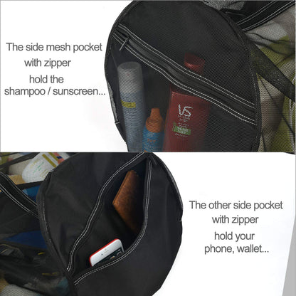 Bulex XXL Mesh Duffle Bag for Scuba Dive or Snorkel Gear, Extra Large Snorkeling Equipment Carry Bag, Ideal for Beach Pool Swimming Free Diving Kayak Spearfishing