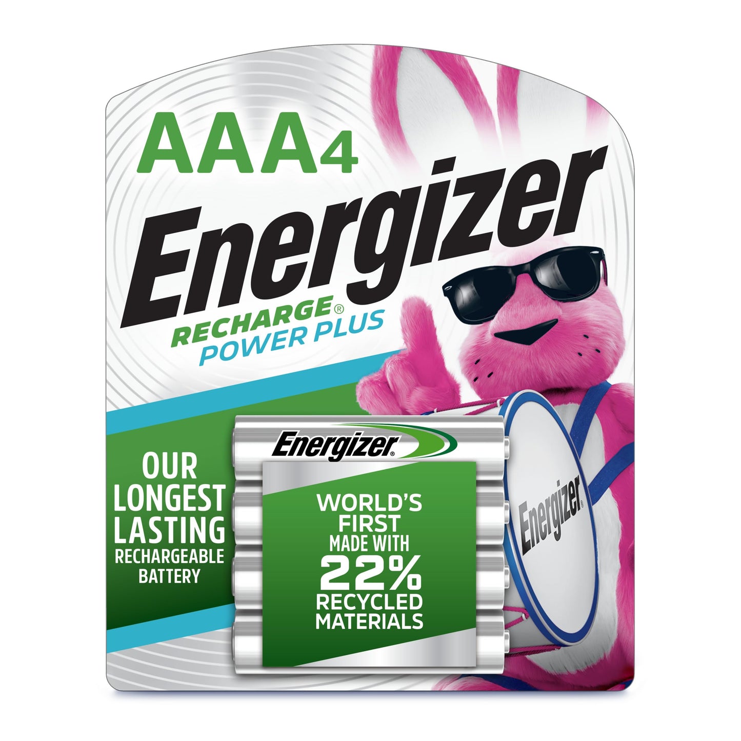 Energizer Power Plus Rechargeable AAA Batteries (4 Pack), 800mAh Triple A Batteries