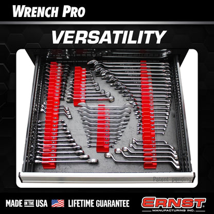 Ernst Manufacturing Wrench Pro - Modular Wrench Organizer for 40 Tools with Magnetic Base (Hi-Viz) - Made in the USA