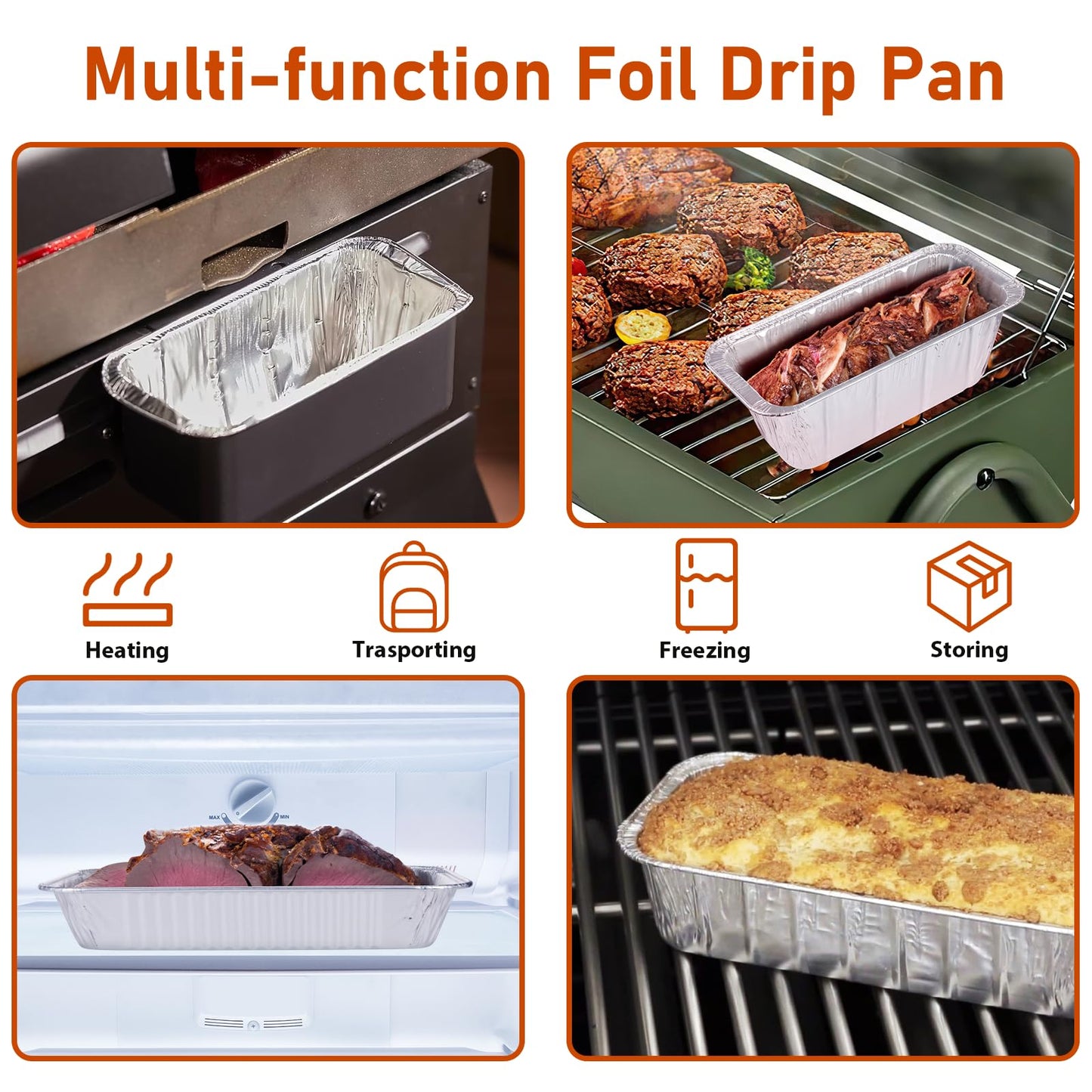 Whaleme Grease Cup Liners for Blackstone Griddle 5017 - Blackstone Griddle Accessories， Disposable Grill Grease Tray, Aluminum Foil Drip Pan Grease Catcher Cup Liner for 17, 22, 28, 36 Inch (30 Pack)