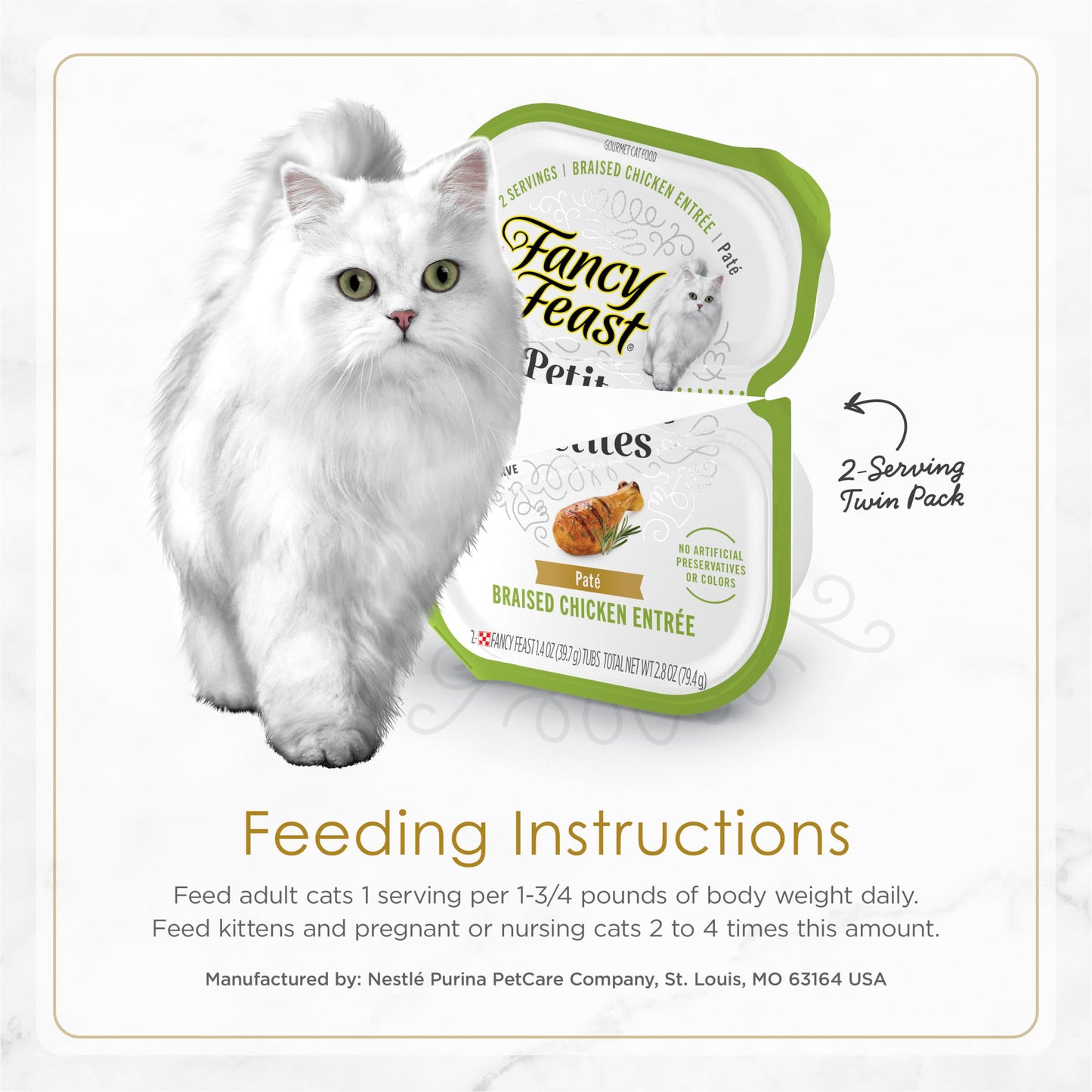 Purina Fancy Feast Gourmet Wet Cat Food Variety Pack, Petites Pate Collection, break-apart tubs, 24 servings - (Pack of 12) 2.8 oz. Tubs