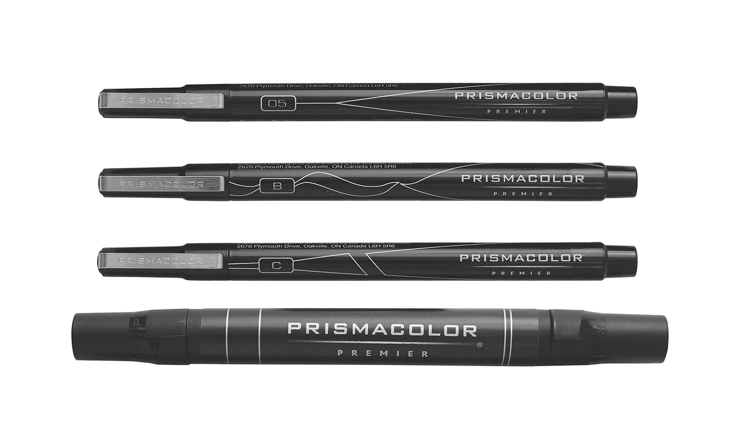 Prismacolor Premier Beginner Hand Lettering Set With Illustration Markers, Art Markers, Pencils, Eraser And Tips Pamphlet, Adult Coloring, 8 Count