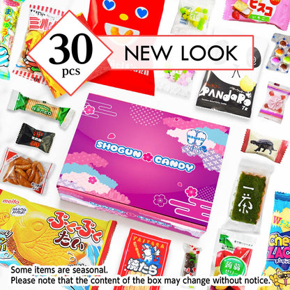 SHOGUN CANDY Box Japanese Snacks & Candy 30 Pieces Variety Dagashi Assortment