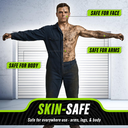 Grip Clean - Hand Cleaner for Mechanics – Heavy-Duty Mechanic Soap, Liquid Hand Soap with Natural Pumice & Clay to Absorb Tough Grease, Oil & Dirt – Moisturizing Coconut Oil, Lime Scent (8oz)