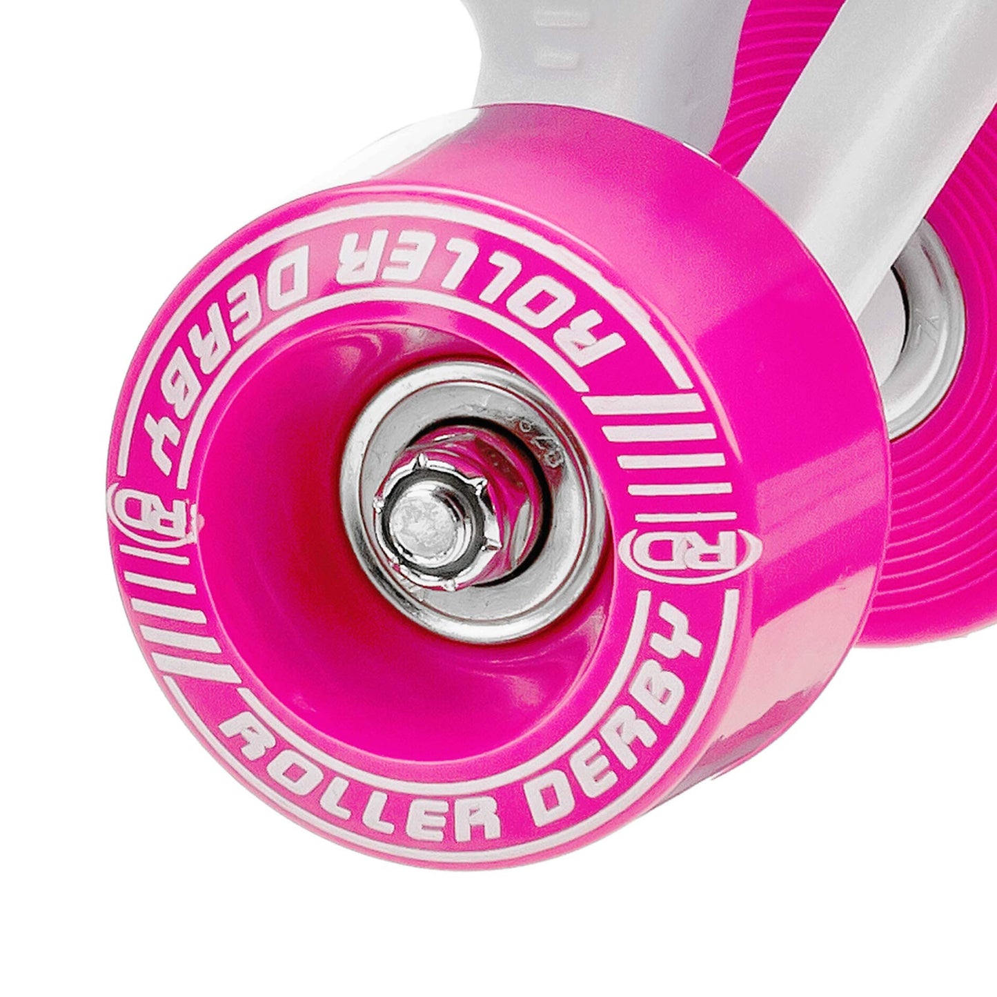 Roller Derby Firestar Youth Girl's Quad Roller Skates, White/Pink, Size 03