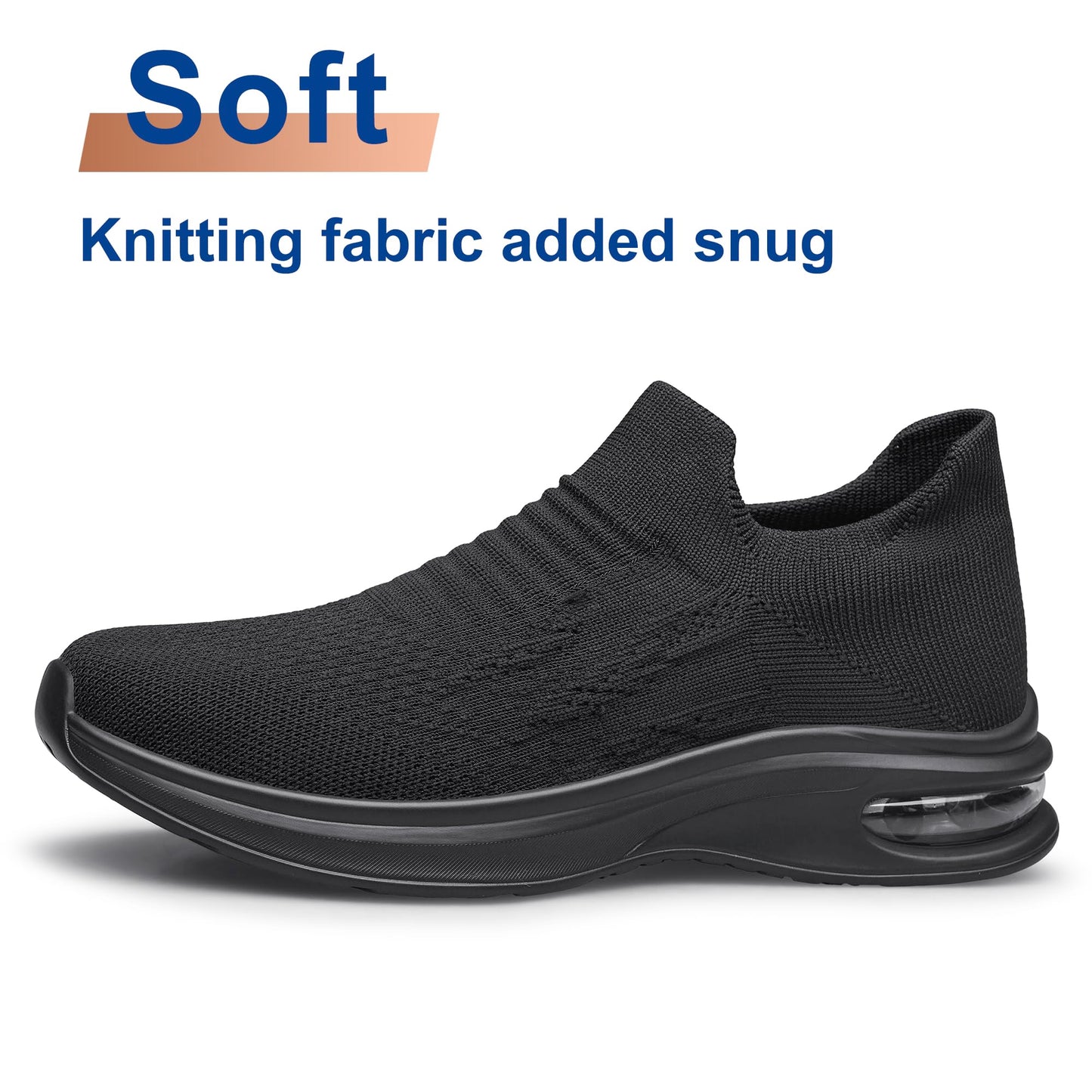 Womens Walking Shoes Non Slip Running Shoes Breathable Workout Shoes Lightweight Gym Sneakers Zapatos para Mujer Black Size 7