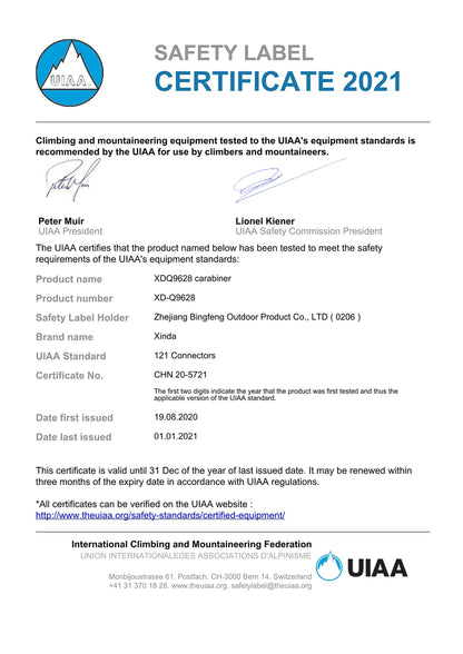 XINDA Screwgate Locking Carabiner Clip - Professional Rock Climbing Carabiner Screw Lock,Heavy Duty Carabiners for Climbing,Mountaineer,Hammock,Camping,Outdoor Equipment (5 pcs Black)