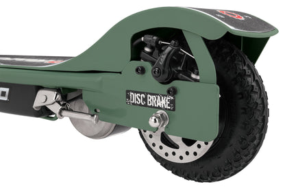 Razor RX200 Electric Off-Road Scooter for Teens Ages 13+, 154 lb Max Weight, Green – Up to 12 Mph, 40-Min Ride Time, Twist-Grip Throttle, Heavy-Duty Alloy Wheels with 60 PSI Offroad Tires