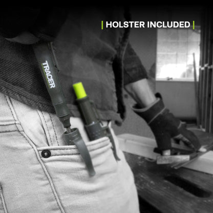 Tracer Deep Hole Construction Pencil Site Holster. Extendable 2B Carpenter Pencil with Inbuilt Carpenter Pencil Sharpener