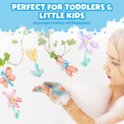 Tub Works® Bath Paint Soap Bath Toy, Classic 6 Pack | Non-Toxic | Washable Bathtub Paint for Finger Painting on Tub Walls | Ideal Toddler Bath Toys for Creative Play | Easy to Clean, Fun Bath Art