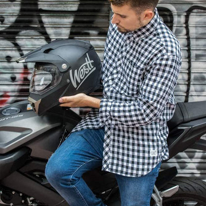 Westt Dual Sport Motorcycle Helmet Off-Road Helmets for Adults, Dual Visor Motorcycle Helmet - Full Face ATV UTV Helmet Dirt Bike Motocross Helmets DOT Approved