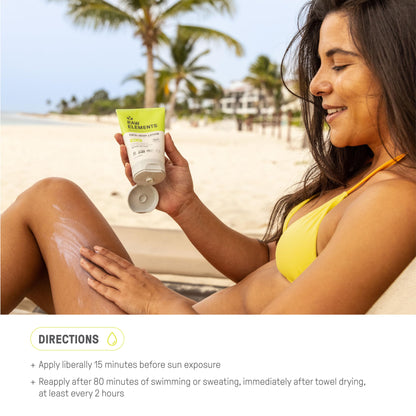 Raw Elements Face and Body Mineral Sunscreen SPF 30 Tube, Organic Sunblock Daily Protection, Non Toxic Reef Safe, Water Resistant, Cruelty Free, 3 oz (Pack of 1)